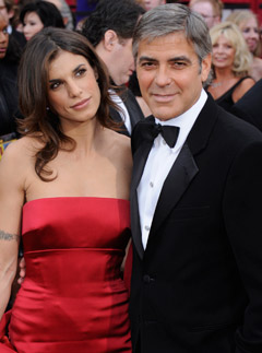 Elisabetta Canalis and George Clooney - George Clooney's girlfriend denies Jennifer Aniston Twitter insult - Celebrity News - Marie Claire