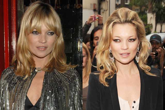 Kate Moss - Celebrity Hair Chameleons: fringes - Marie Claire