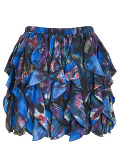 A|Wear Blue Isabel Ruffle Skirt
