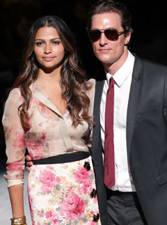 Matthew McConaughey and Camila Alves: Dolce & Gabbana menswear 20th anniversary celebrations, Milan, Italy, catwalk, show, party, spring/summer 2011, Marie Claire