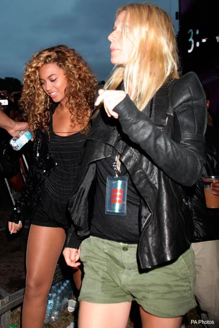 Gwyneth Paltrow-and-Beyonce Knowles at the Wireless Festival 2010