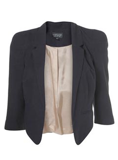 Topshop shoulder detail crop blazer
