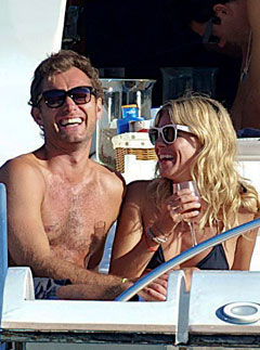 PICS! Jude Law & Sienna Miller holiday on luxury yacht - Ibiza, bikini, pictures, celebrity, Marie Claire,
