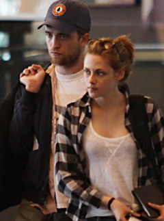 Robert Pattinson & Kristen Stewart stop hiding romance - Rob, Kristen, R-Patz, K-Stew, spotted, together, airport, LAX, Montreal, kissing, Twilight, see, pics, pictures, best moments, couple, public, relationship, Marie Claire
