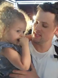 Joel and Harlow Madden - WATCH: Nicole Richie's daughter Harlow in Good Charlotte video - Nicole Richie Harlow - Good Charlotte - Nicole Richie Joel Madden - Celebrity News - Marie Claire