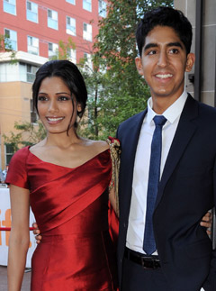 Freida Pinto and Dev Patel make their red carpet return - Toronto Film Festival, TIFF, premiere, Miral, see, pics, pictures, Marie Claire