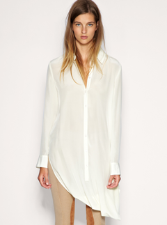 ASOS White silk hitch-hem shirt - Fashion Buy of the Day - Shopping, daily, pick, style, Marie Claire