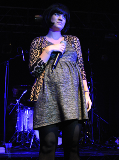 Lily Allen and baby bump hit the stage - London, Koko, pregnant, heavily, blooming, Professor Green, see, pics, pictures, performs, performance, sings, celebrity, news, Marie Claire