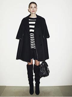Reiss black cape coat