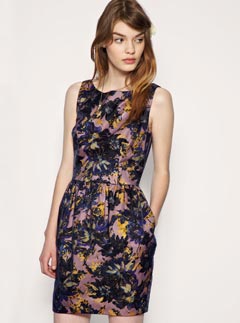 Darling Tulip Dress In Winter Floral Print 