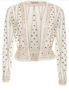 A Wear Beaded Crop Jacket