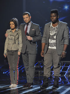 Pajie Richardson and Cher Lloyd - Paije Richardson gets X Factor axe, after emotional sing off against Cher - X Factor - Xfactor - Katie Waissel - Wagner - Celebrity News - Marie Claire