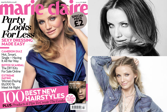 January - Cameron Diaz - Marie Claire Covers 2010 - Marie Claire UK cover stars - celebrity pictures - exclusive photos
