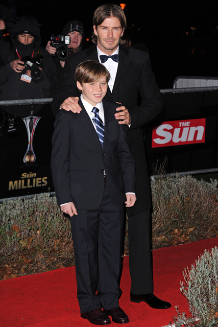 David Beckham and Brooklyn Beckham - The Sun Military Awards - Marie Claire