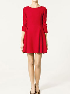 Zara seamed and pleated dress