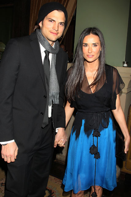 Ashton Kutcher and Demi Moore at the No Strings Attached premiere