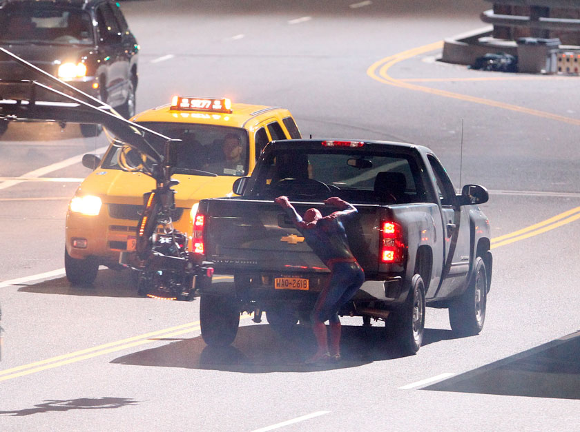Spider-Man Movie Pictures - Spider-Man - Spider-Man Movie - Spider-Man set pictues - Andrew Garfield - Andrew Garfield Spider-Man - Spider-Man pictures - Spiderman pictures - Celebrity - Marie Claire