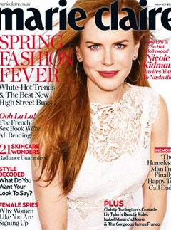 Nicole Kidman for Marie Claire - interview, march, issue, cover, star, Marie Claire
