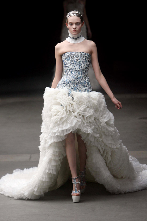 Alexander McQueen Autumn/Winter 2011 - Paris Fashion Week, shows, Sarah Burton, royal, wedding, bridal, inspired, Marie Claire