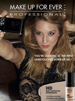World's first unretouched make up ad? 