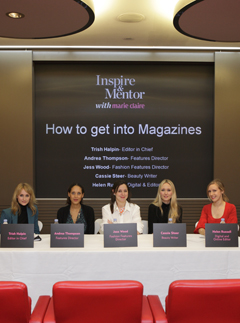 How to get into magazines panel at Marie Claire HQ