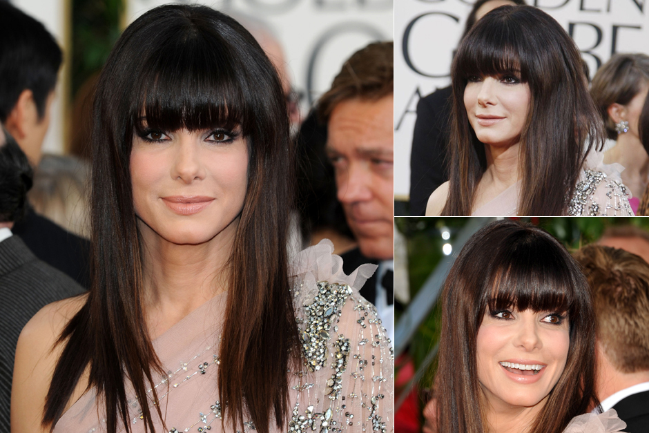 Sandra Bullock - Best celebrity fringes - fringe hairstyles Sandra Bullock - Best celebrity fringes - fringe hairstyles