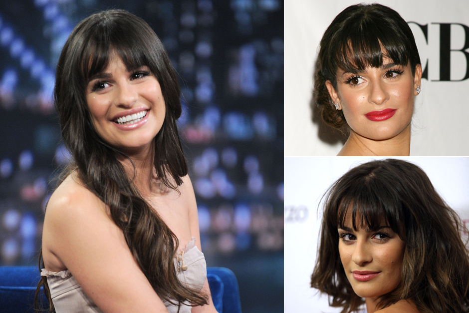 Lea Michele - Best celebrity fringes - fringe hairstyles