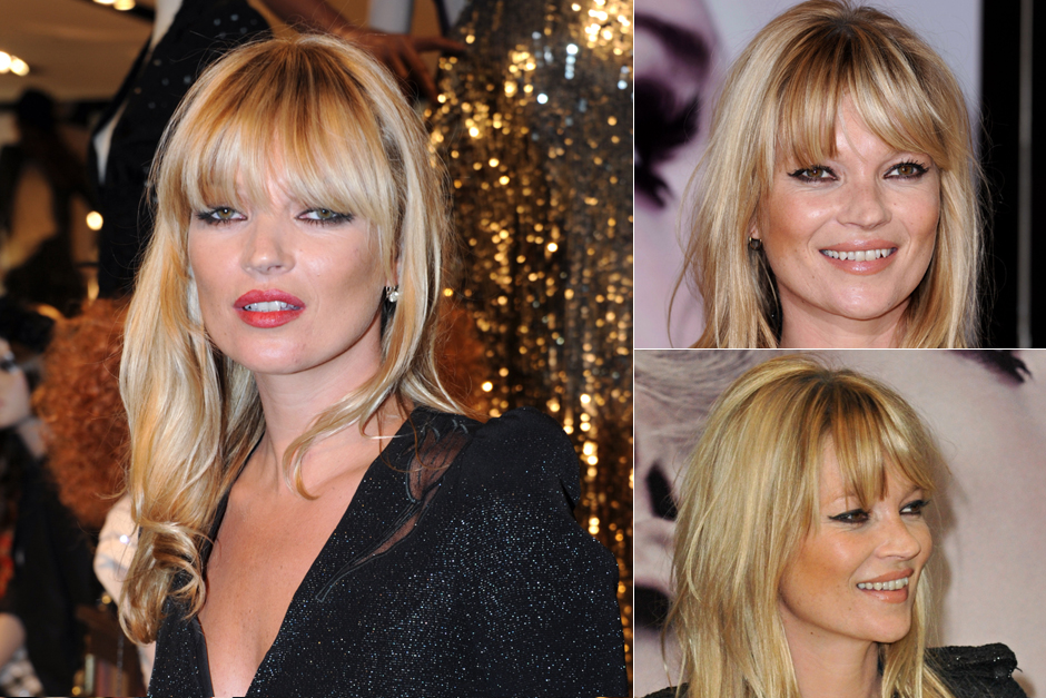 Kate Moss - Best celebrity fringes - fringe hairstyles