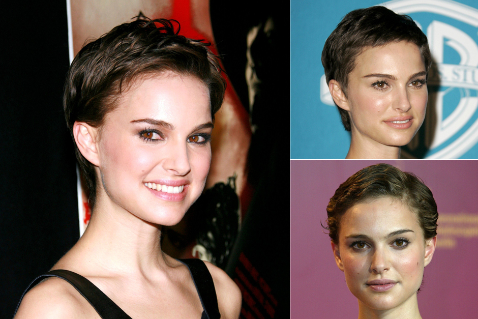 Natalie Portman - celebrity short hairstyles - short hair