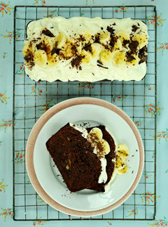 Warm-Chocolate-and-Banana-Cake, Recipes from the Love Verb by Jane Green