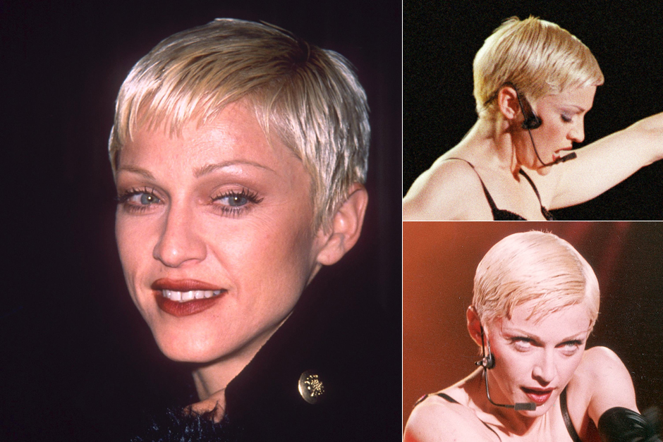 Madonna - celebrity short hairstyles - short hair Madonna - celebrity short hairstyles - short hair