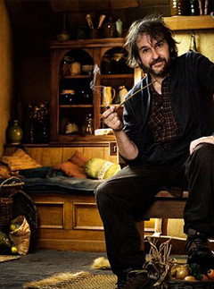 Peter Jackson on set of The Hobbit