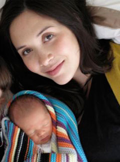 Myleene Klass and baby Hero