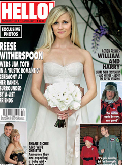 Reese Witherspoon wedding - wedding dress - wedding photos