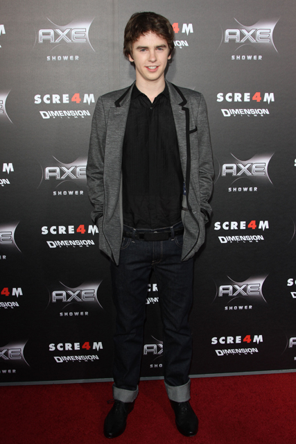 Freddie Highmore at the Scream 4 premiere