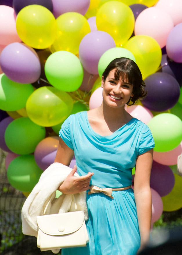 Glee filming in New York, Lea Michele, Dianna Agron, Corey Monteith
