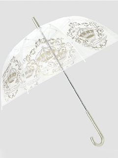 M&S Lace Heart & Crown Print Dome Umbrella