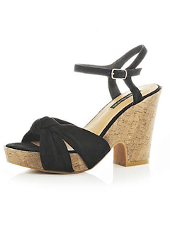 River Island black strap sandals