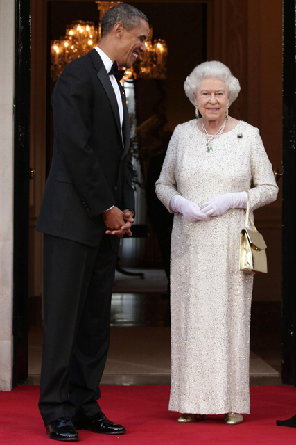 Barack Obama and The Queen - Michelle and Barack Obama visit London - European visit