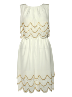 Ted Baker Beaded scalloped edge dress