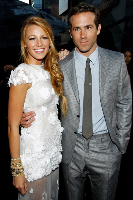 Blake Lively and Ryan Reynolds at the Green Lantern premiere in LA