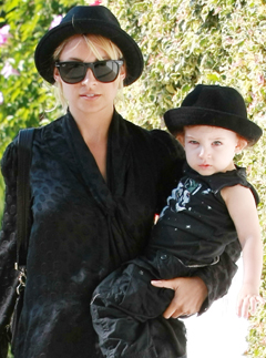 Nicole Richie with children Harlow and Sparrow