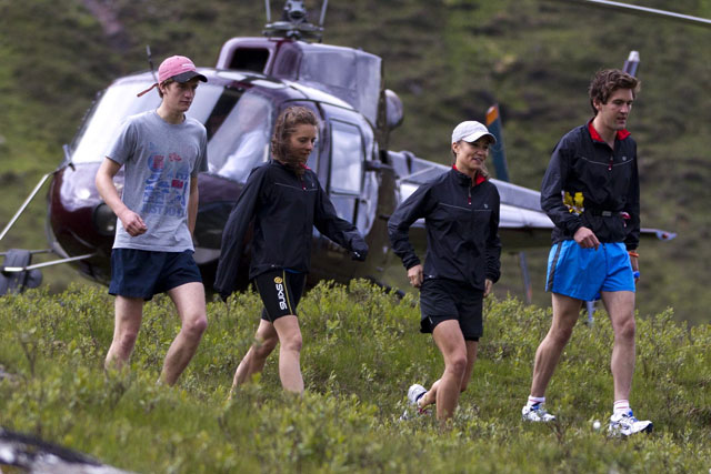 Pippa Middleton takes part in the Highland Cross duathlon 