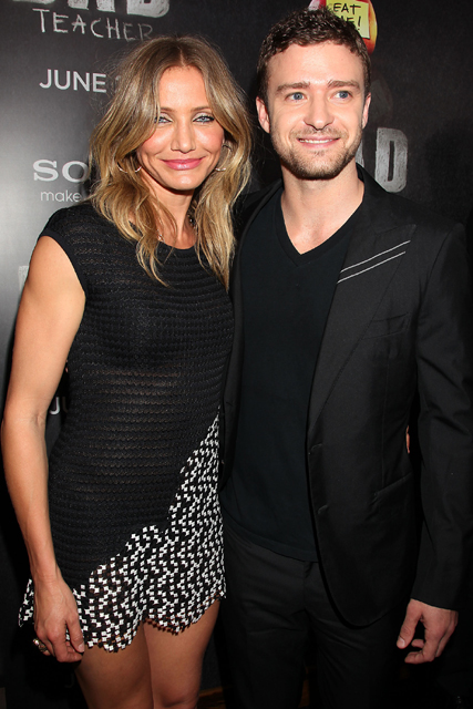 Cameron Diaz and Justin Timberlake at the Bad Teacher premiere