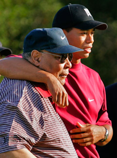 Tiger Woods and Earl Woods