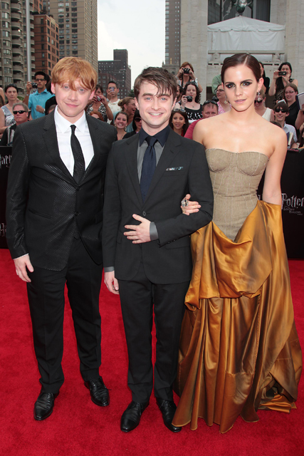 Rupert Grint, Daniel Radcliffe and Emma Watson - at the Harry Potter and the Deathly Hallows Part 2 New York premiere