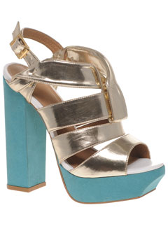 ASOS metallic multi-strap sandals LP