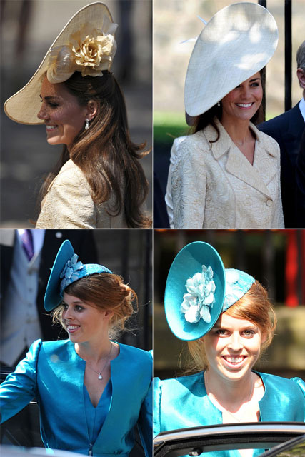 Royal wedding hats - Catherine Duchess of Cambridge and Princess Beatrice