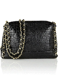 Warehouse faux croc handbag LP