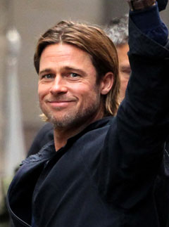 Brad Pitt filming World War Z in Glasgow